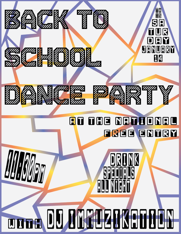 Back To School Dance Party At The National Saturday, - Triangle (612x792), Png Download