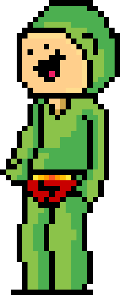 Pixel Idubbz - Cartoon (576x1152), Png Download