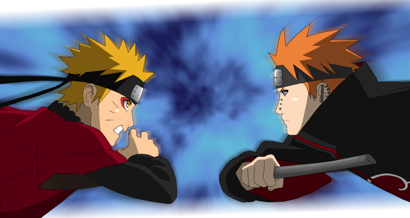 Naruto - Naruto Vs Pain Wallpaper Hd (1600x853), Png Download