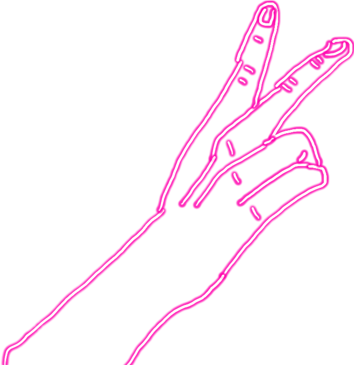 Featured In Awesome Stickershand Peace Tumblr Neon - Picsart Photo Studio (746x722), Png Download