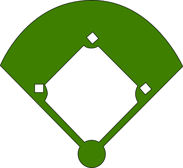 Clip Black And White Baseball Diamond Clipart - Baseball Diamond Clipart (600x550), Png Download