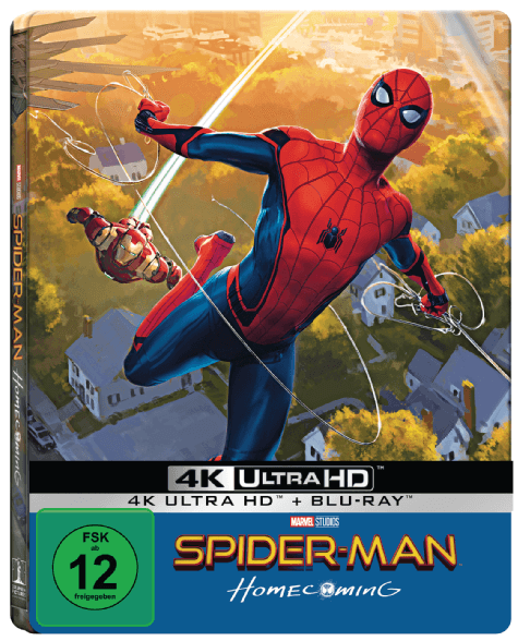 911565157 Spider Man Homecoming (4k - Spider Man Homecoming Steelbook Best Buy (786x587), Png Download