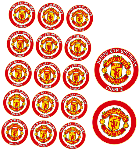 Manchester United Football Club Or (30x - Merry Christmas Foil Stickers (500x500), Png Download