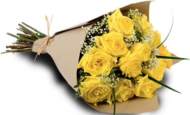 Yellow Roses - Yellow Roses Bouquet Png (382x382), Png Download
