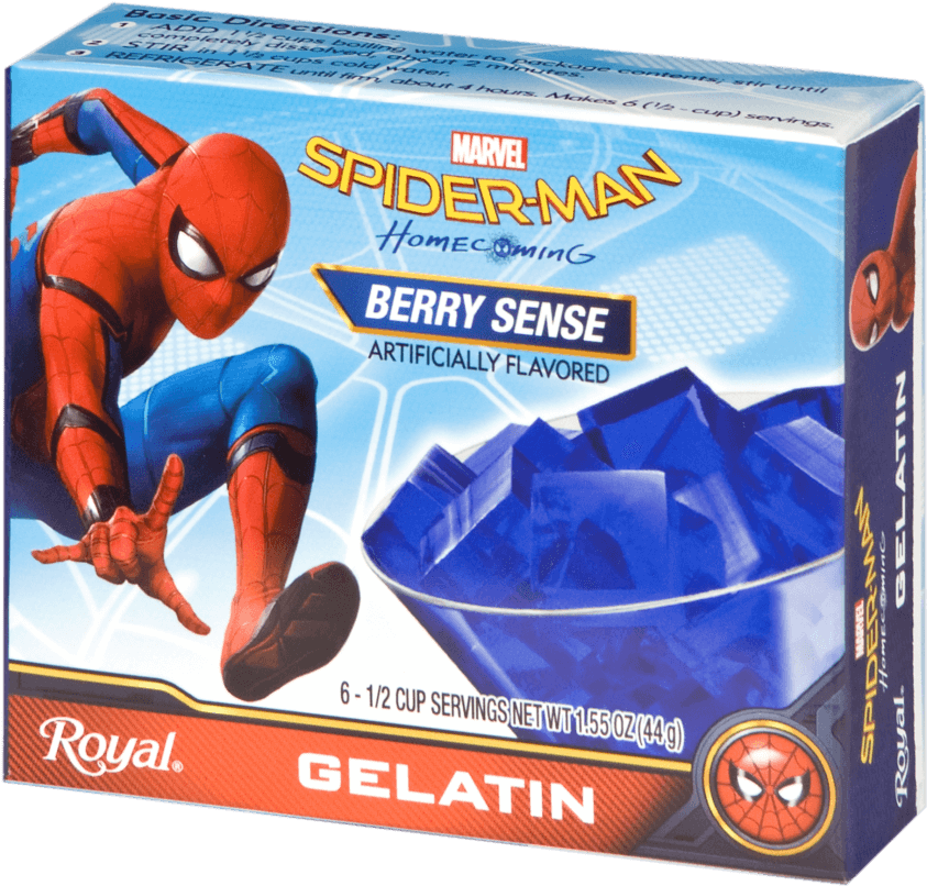Royal Spider-man Berry Sense Gelatin - Royal Spider-man Gelatin Berry Sense 6 Serve (1024x815), Png Download