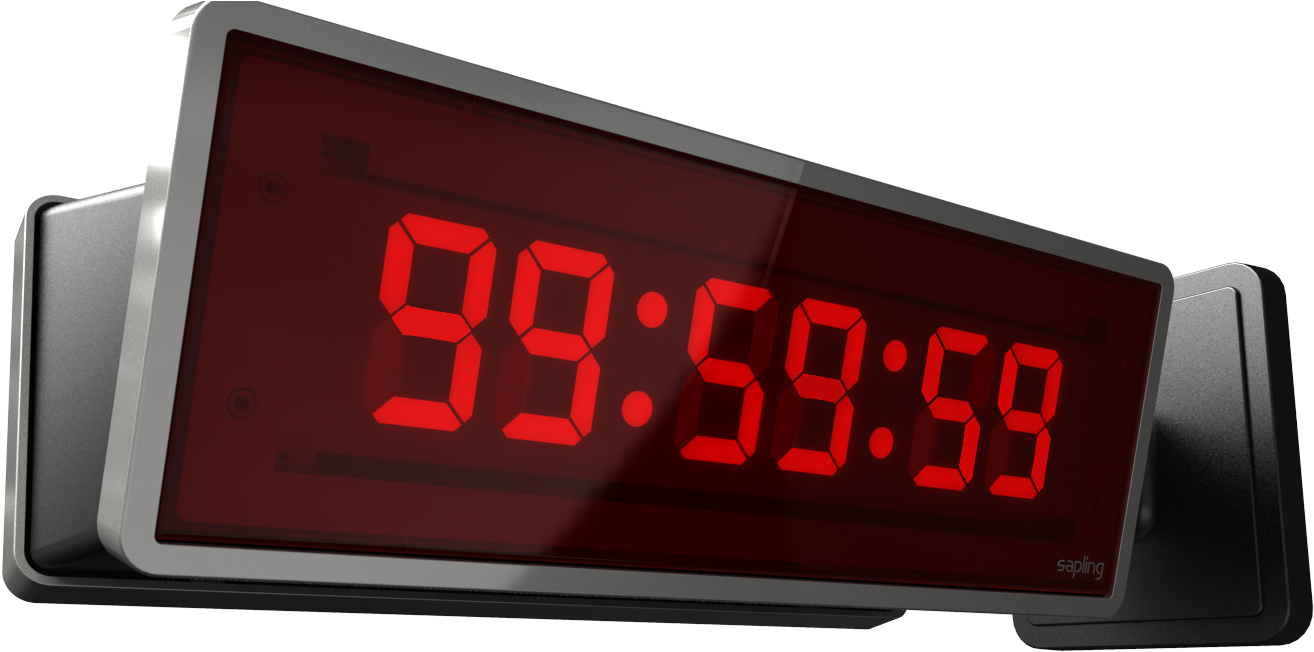 Synchronized Digital Clock (1313x659), Png Download