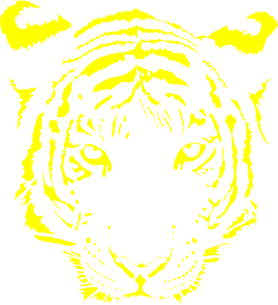 Yellow Tiger Clipart (546x599), Png Download