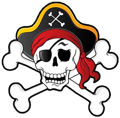 Pirate Flag Png Skull And Crossbones Png Clipart Best - Pirate Skull And Crossbones Clipart (400x400), Png Download