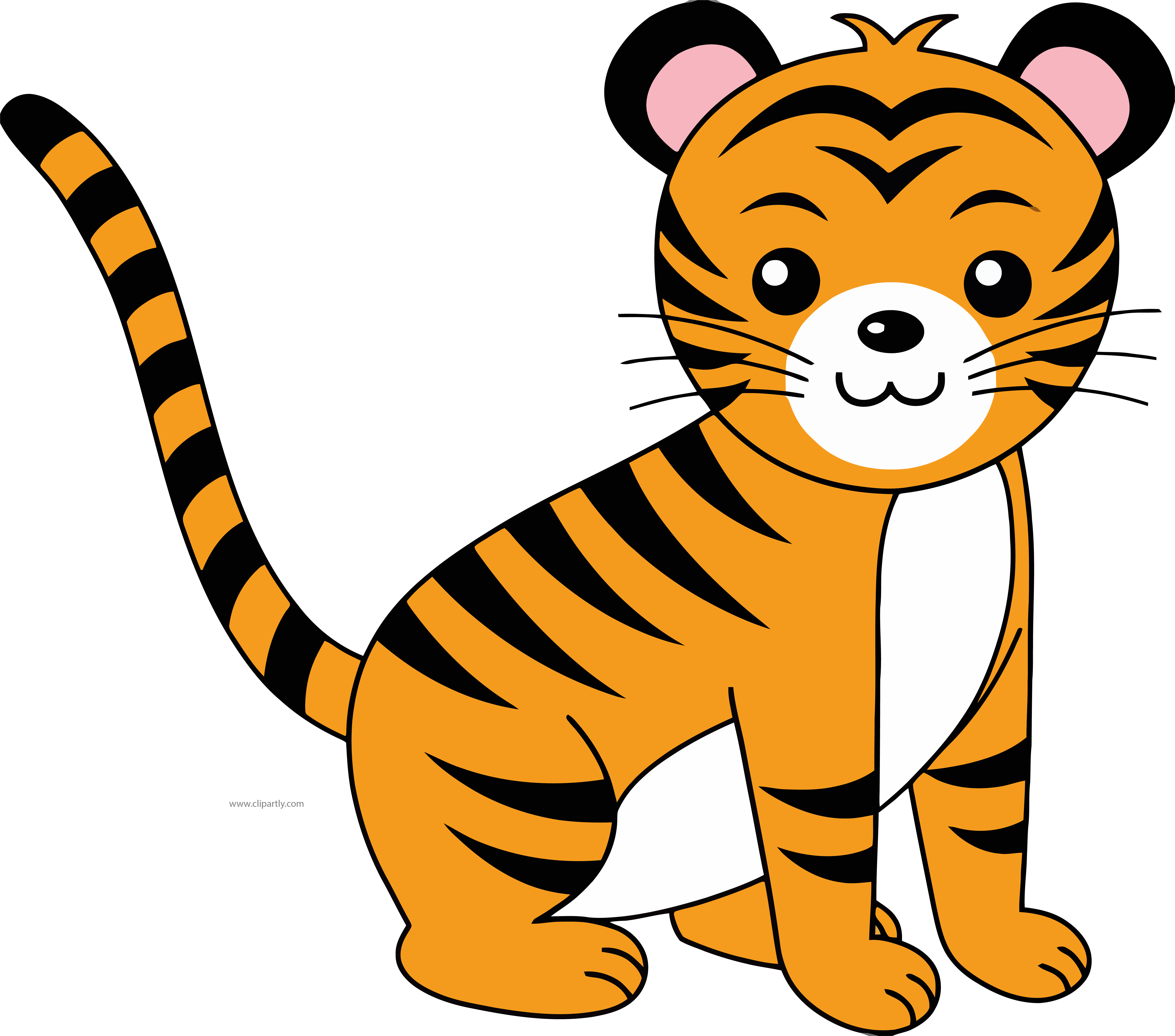 Tiiger Clipart Tiger Face - Clipart Tiger (6076x5361), Png Download