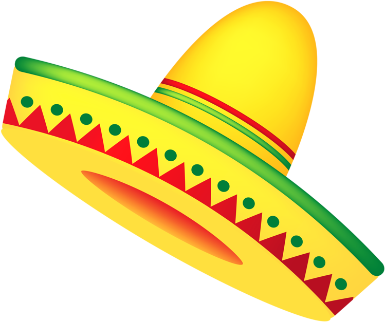 Png Freeuse Library Png Pinterest Hat Clip Art And - Mexican Hat Clipart (800x673), Png Download