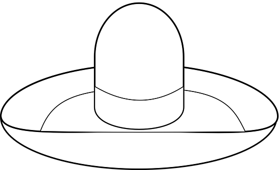 Sombrero Hat Mexican White Sombrero Hat Me - Sombrero Hat Template (558x340), Png Download