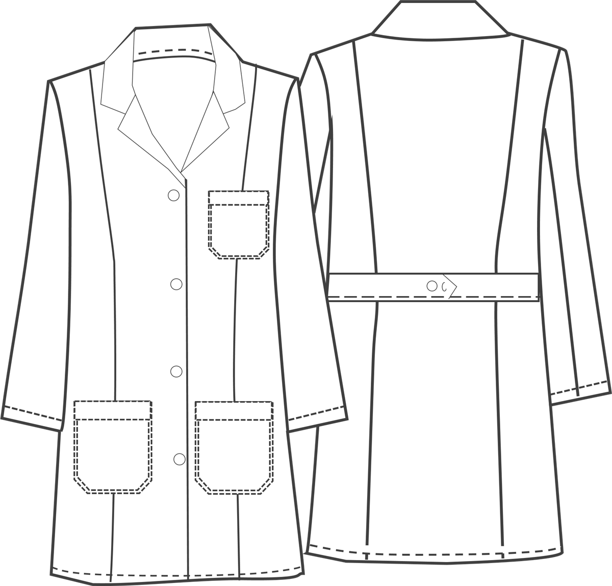 3301 Fashion Seal 100% Cotton Coat - Cotton (1200x1150), Png Download