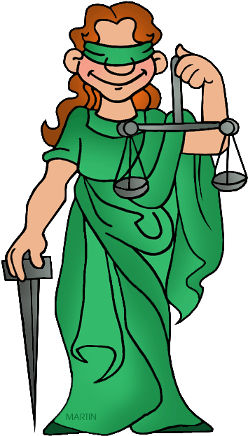 Scales Of Justice - Blind Scales Of Justice Clip Art (375x648), Png Download