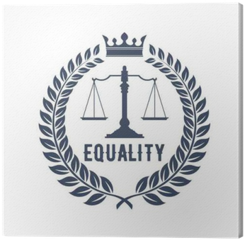 Law Firm Symbol With Scales Of Justice Canvas Print - Corona De Laurel Png (400x400), Png Download