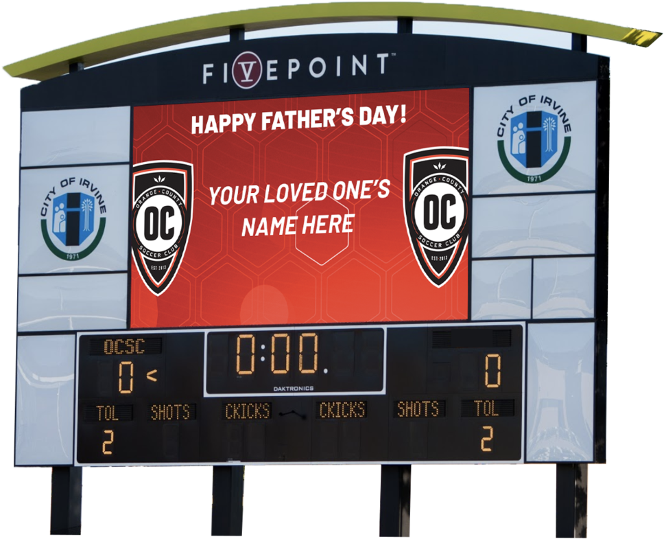 Happy Father's Day Message - Scoreboard (1060x1060), Png Download