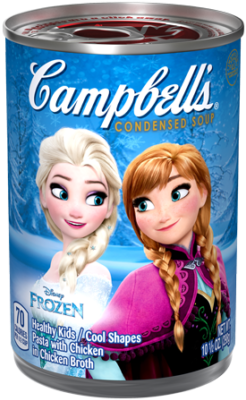 Disney Frozen Elsa & Anna Soup - Campbell's Disney Frozen Shaped Pasta Condensed Soup (400x400), Png Download