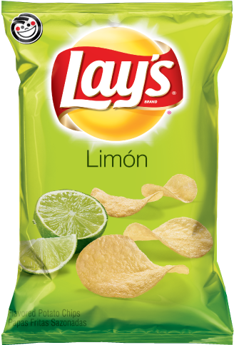 Lay's Potato Chips, Limon - 7.75 Oz Bag (334x483), Png Download