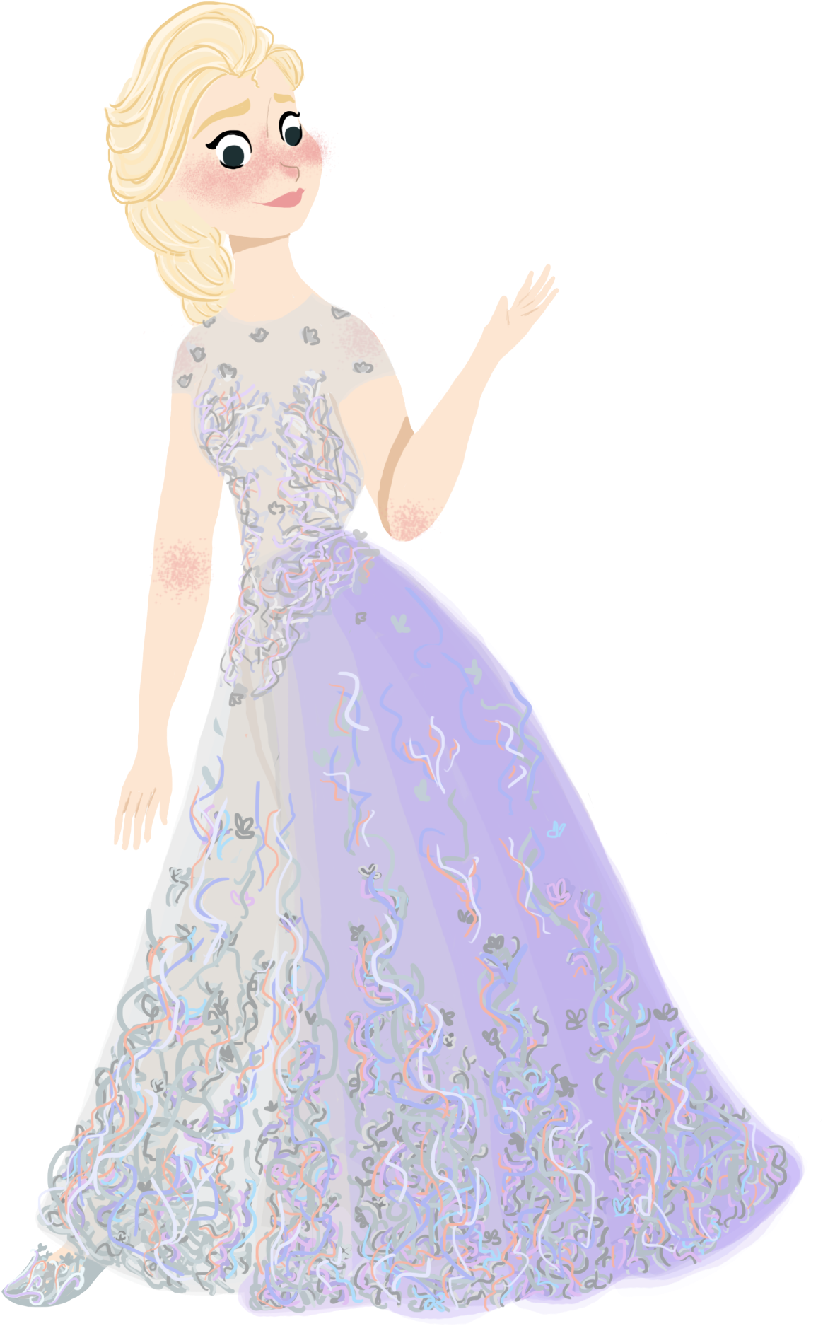 Frozen Wallpaper Entitled Elsa - Frozen Dress Concept Art (1372x2046), Png Download