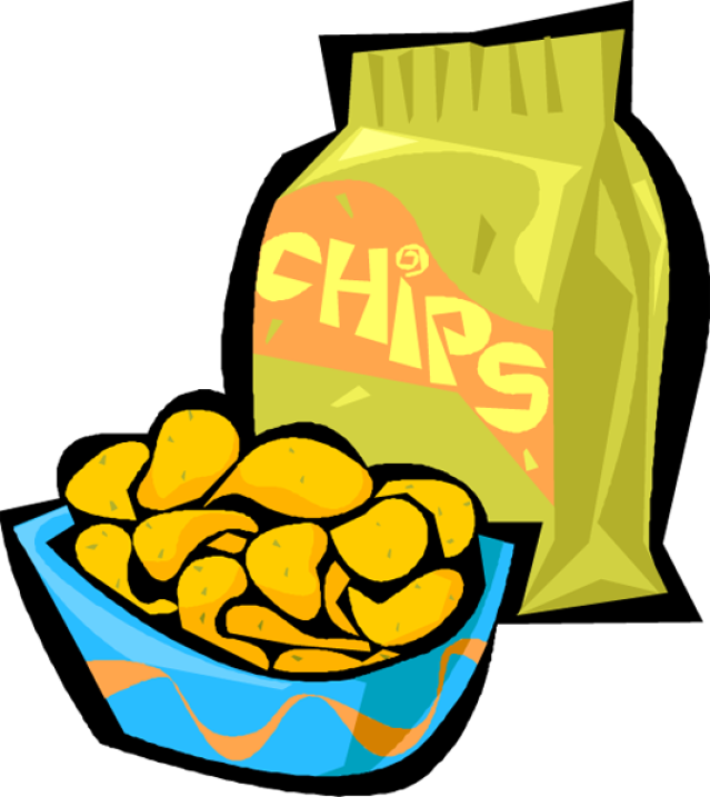 Potato Chips Clipart - Potato Chips Clip Art (639x717), Png Download