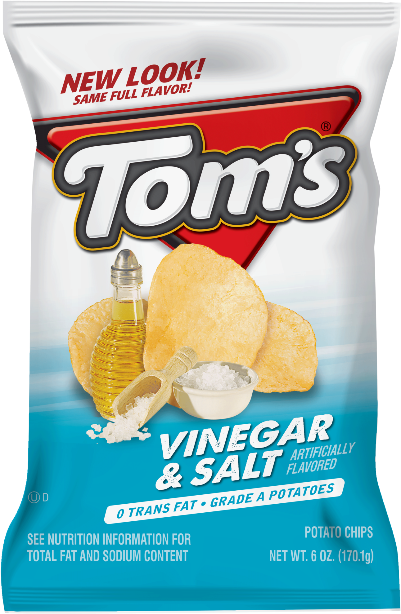 Tom's Vinegar & Salt Potato Chips - Tom's Vinegar And Salt (1362x2048), Png Download