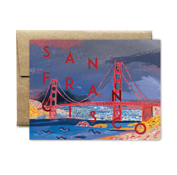 San Francisco Bridge Card - San Francisco (600x600), Png Download