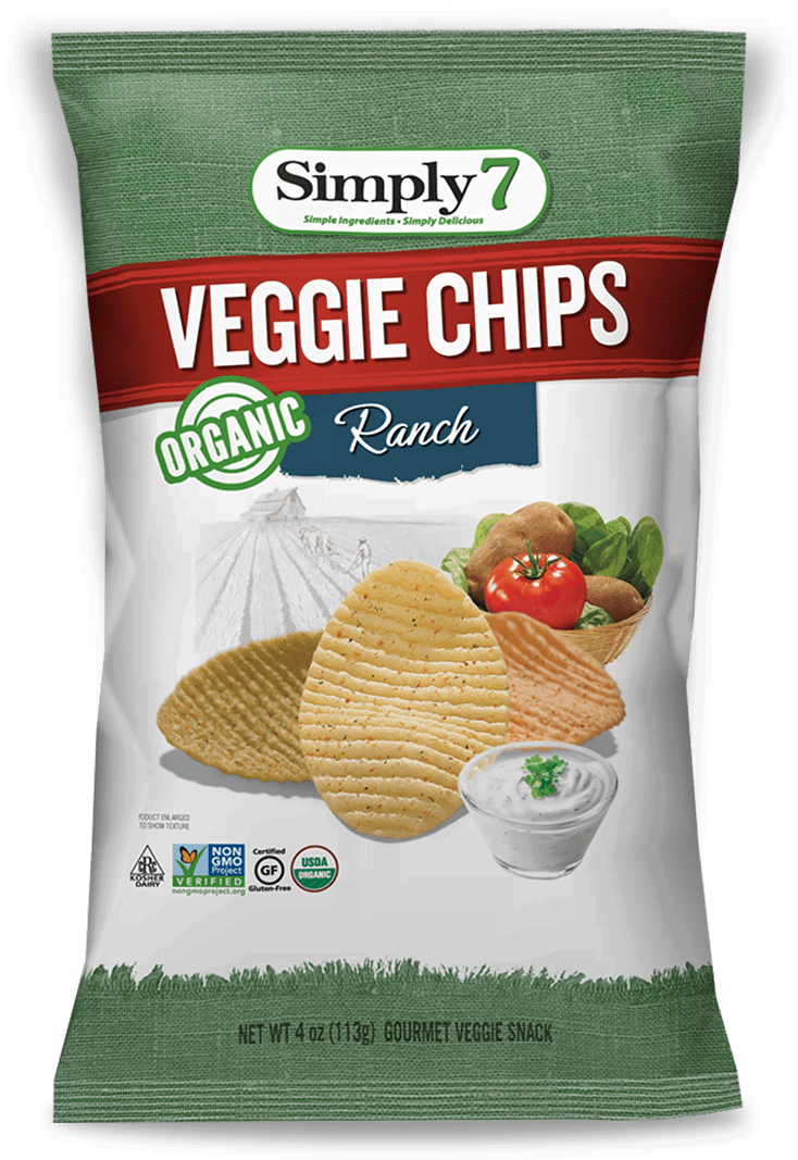 Next - Simply 7 Veggie Chips Organic Ranch - 4 Oz. (740x1078), Png Download