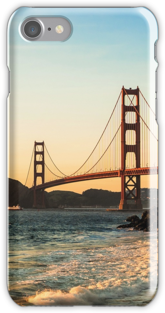 Golden Gate Bridge, San Francisco Iphone 7 Snap Case - Golden Gate Bridge Mountain (750x1000), Png Download