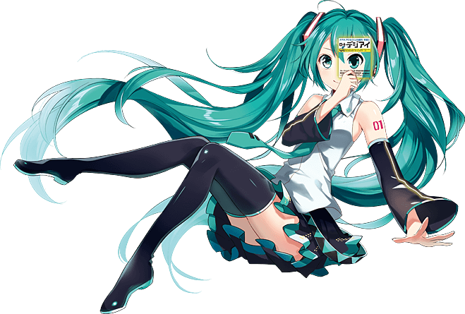 Ar Head Miku - Miku Hatsune Official Art (659x445), Png Download