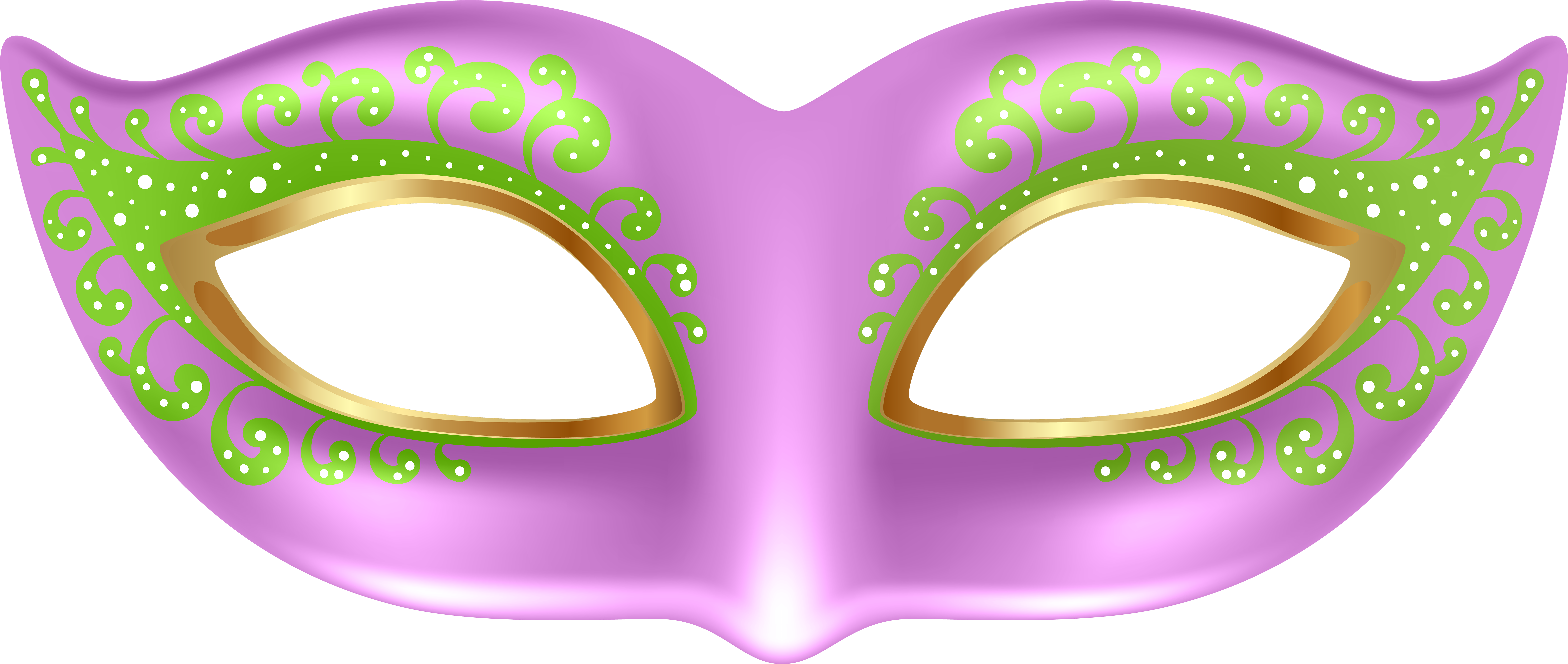 Mask Clipart Pink - Pink Mask Png (8000x3434), Png Download