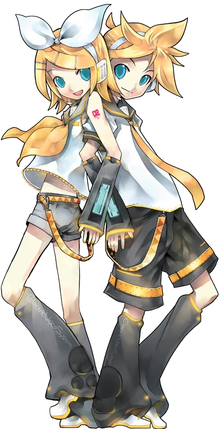 Top - Hatsune Miku - Rin Kagamine (468x877), Png Download