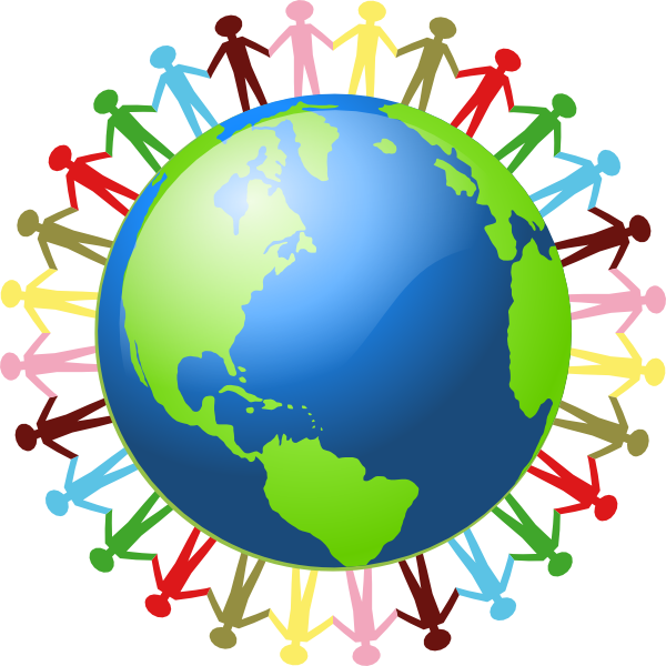 People Holding Hands Around The World Svg Clip Arts (600x600), Png Download