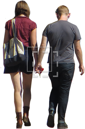 Couple Holding Hands - Girl (450x450), Png Download