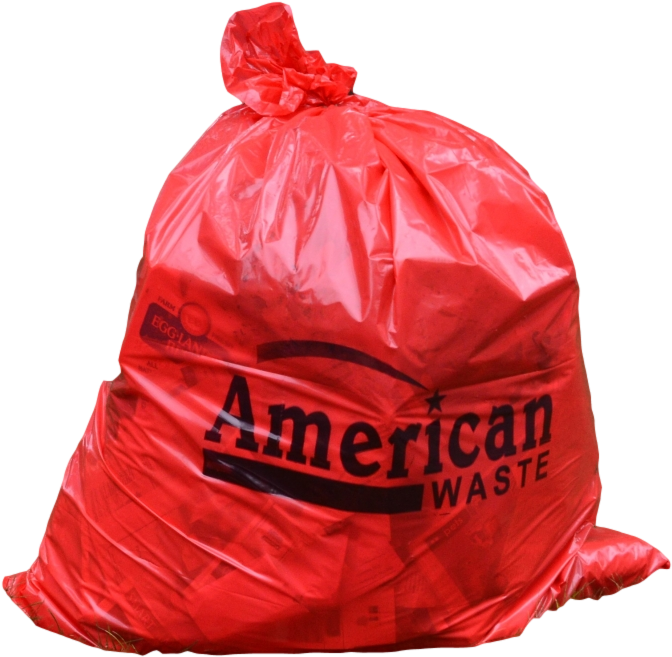 Red Trash Bag Png (685x678), Png Download