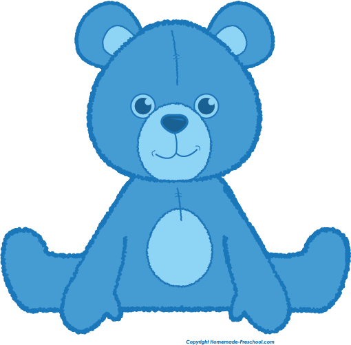 Blue Teddy Bear Clipart Png - Blue Teddy Bear Png (510x501), Png Download