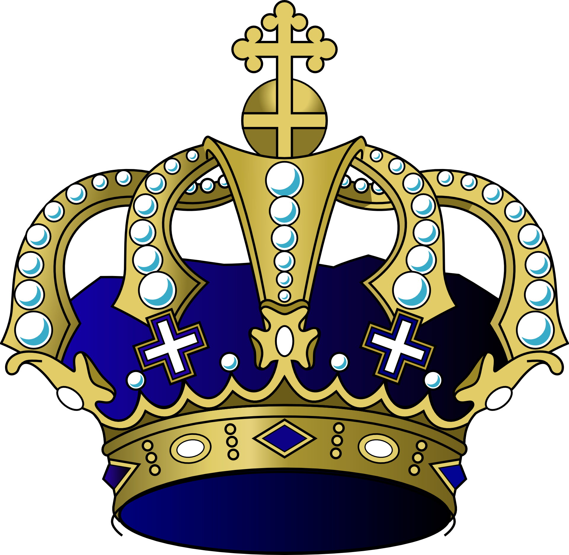 Prince Crown Blue Png (1920x1872), Png Download