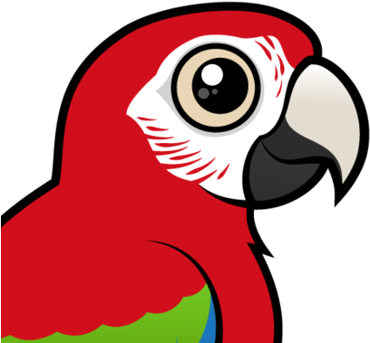 Red And Green Macaw Clipart Bird - Draw Cute Scarlet Macaw (440x440), Png Download