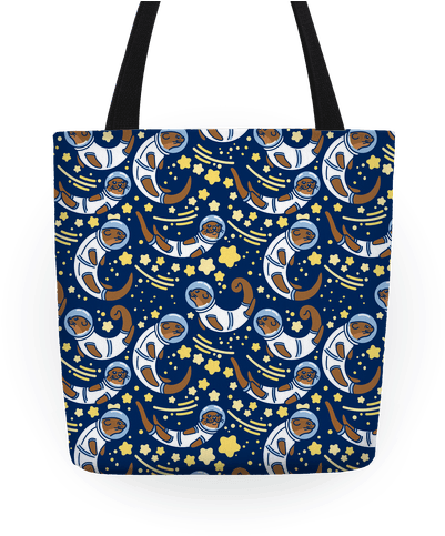 Otters In Space Tote - Otters In Space Tote Bag: Funny Tote Bag From Lookhuman. (484x484), Png Download