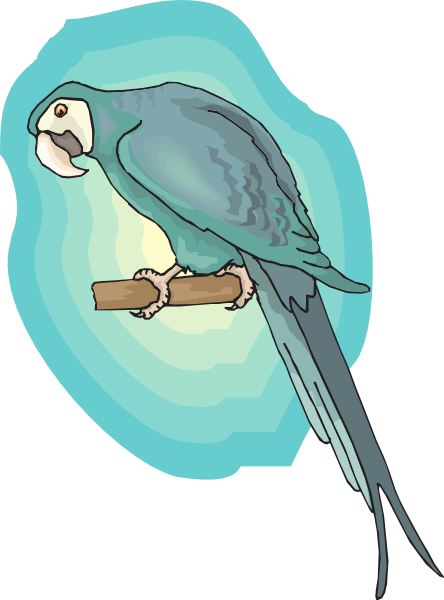Perched Macaw Svg Clip Arts 444 X 600 Px (444x600), Png Download