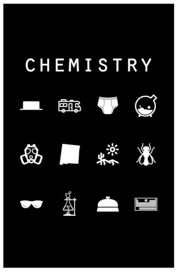 Chemistry Black Poster - Breaking Bad Black Poster (600x600), Png Download