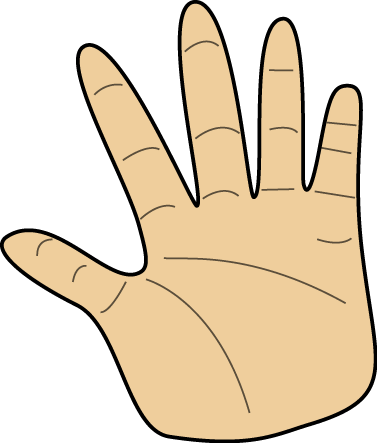 Back Of Hand Clipart - Hand Clipart Transparent (377x443), Png Download