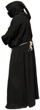 Monk Back View Black Gown - Monk Png (400x400), Png Download