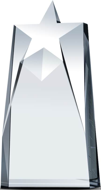 Alumni Gift Crystal Star Tower Award - Award (432x807), Png Download