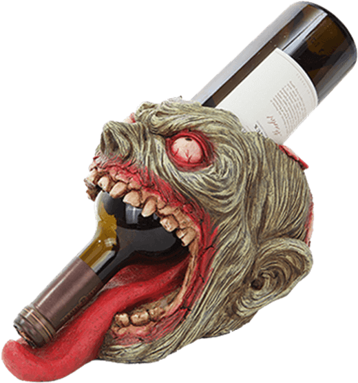 Zombie Head Wine Holder (555x555), Png Download