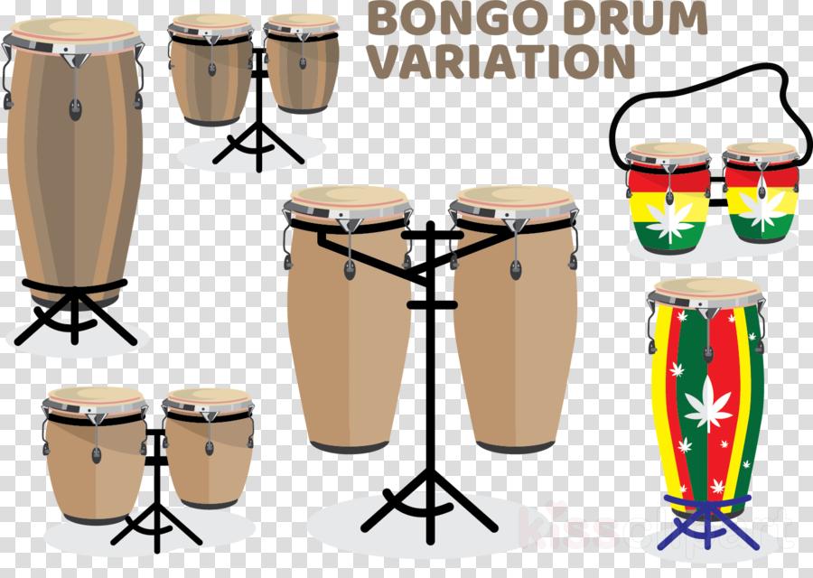 Bongo Drum Clipart Tom-toms Timbales Conga - Drum (900x640), Png Download