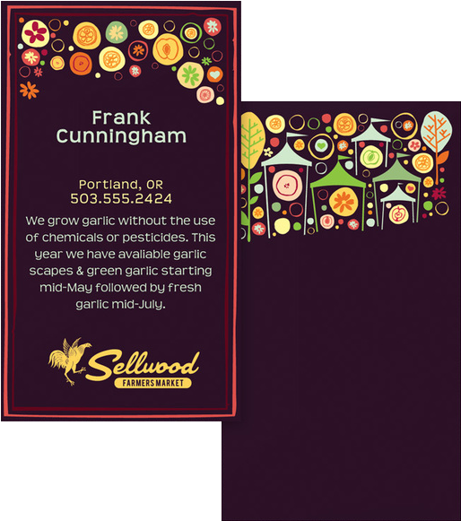 Graphic Farmers Market Business Card Template - Farmers Market Flyers (600x600), Png Download