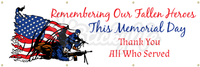 Memorial Day Vinyl Banner (940x587), Png Download