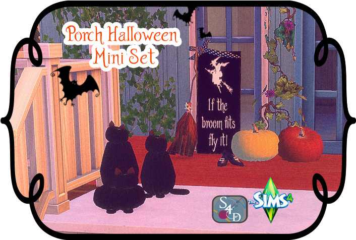 Porch Halloween Mini Set - The Sims 4 (721x496), Png Download