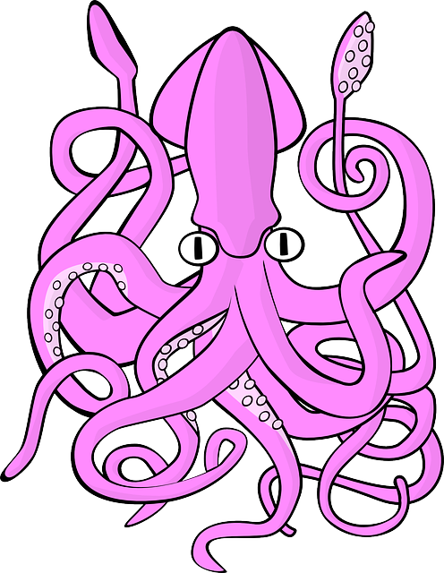 Tentacles - Giant Squid Clipart (496x640), Png Download