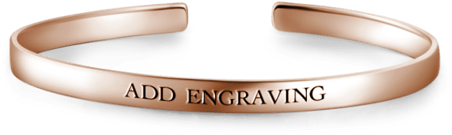 Soufeel Rose Gold Bracelet Bangle Engraved Name Bracelet (750x750), Png Download