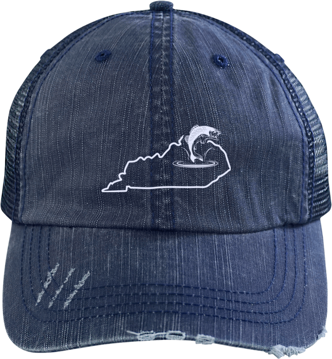 Largemouth Bass Fishing Hat Kentucky Black Bass Fishing - Audi Distressed Unstructured Trucker Cap (1155x1155), Png Download